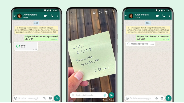 Le foto a scomparsa su WhatsApp non funzionano bene