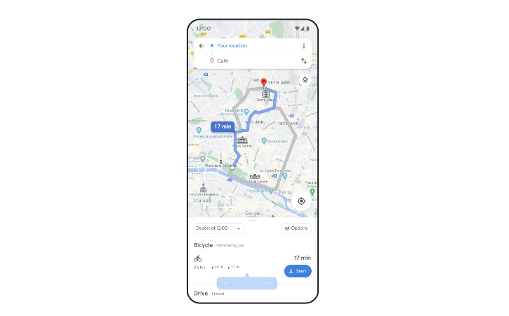 Google aggiunge a Maps nuove soluzioni eco-friendly