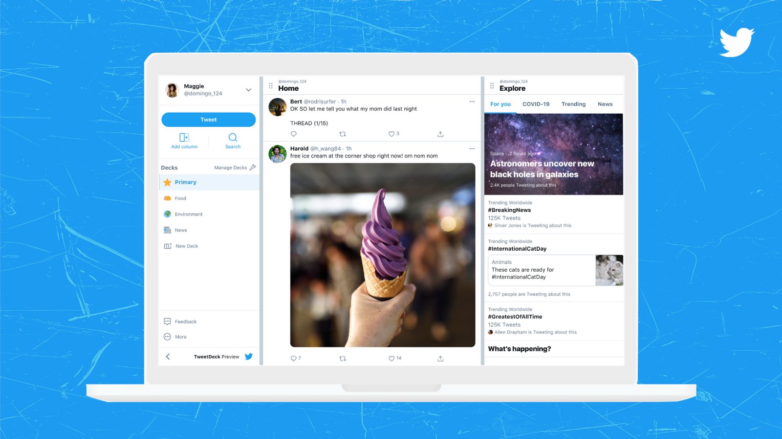 Twitter ha lanciato una versione di prova del rinnovato TweetDeck