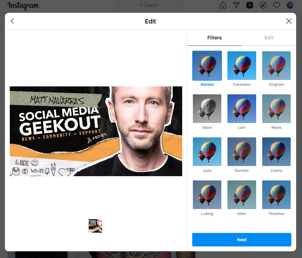 Instagram sta testando la modalità di pubblicazione da desktop