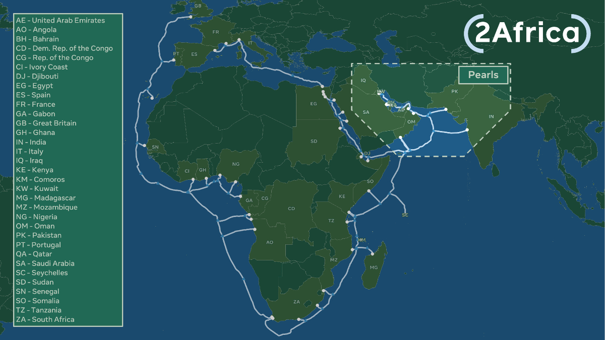 2Africa Pearls Map